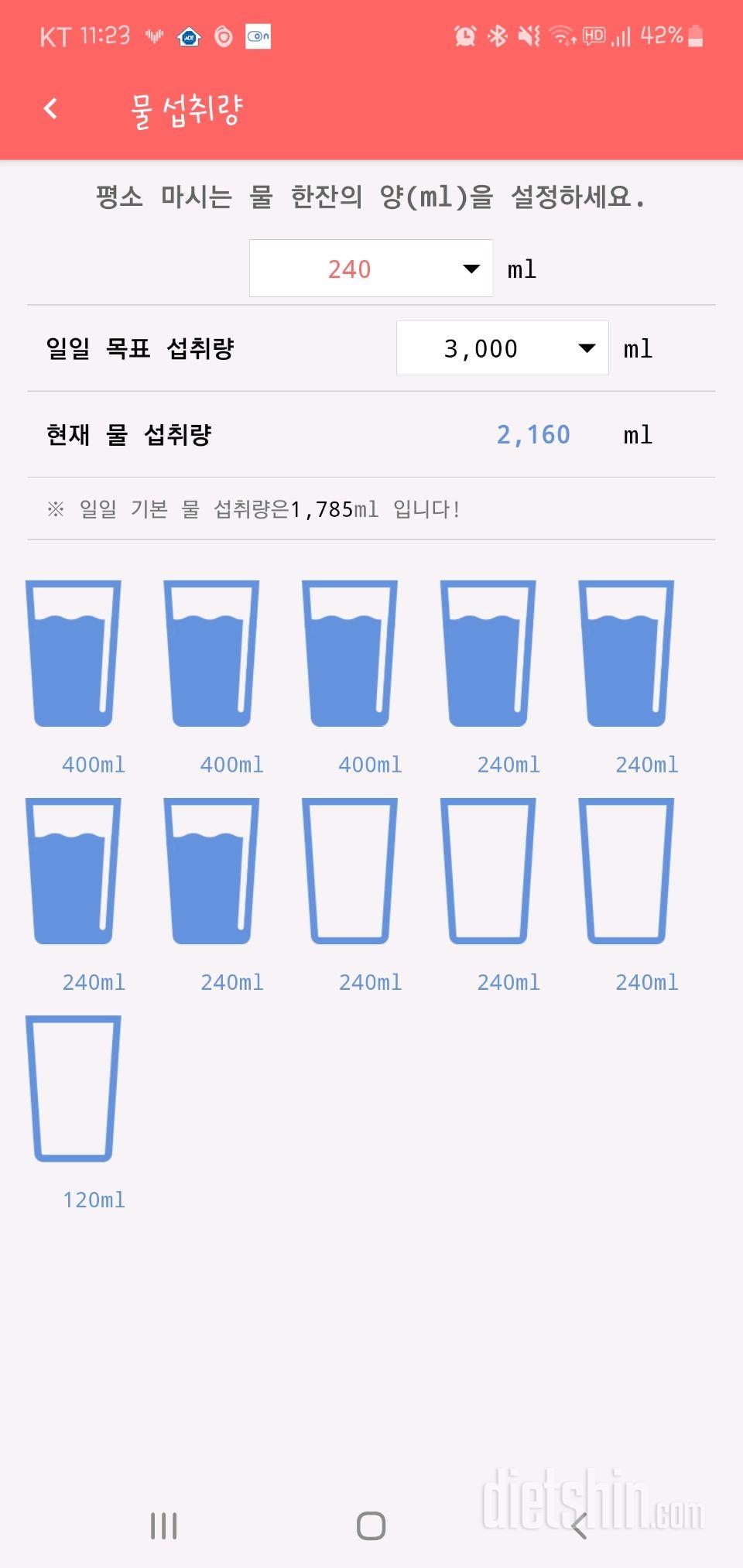 30일 하루 2L 물마시기 14일차 성공!