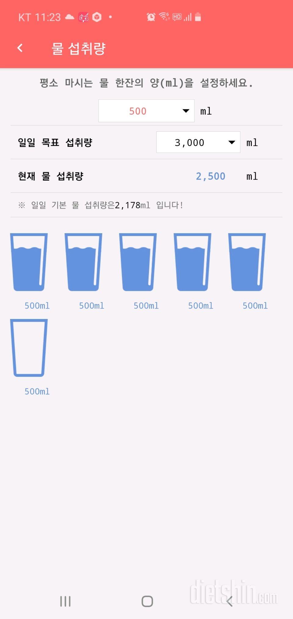 30일 하루 2L 물마시기 32일차 성공!