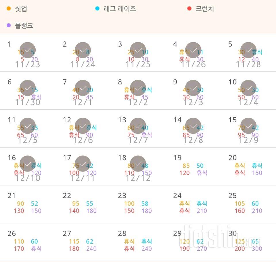 30일 복근 만들기 48일차 성공!