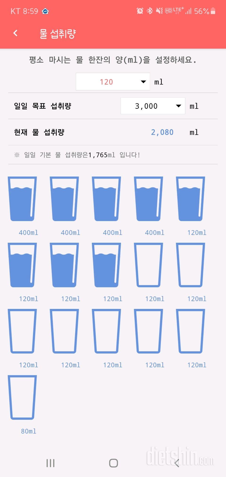 30일 하루 2L 물마시기 19일차 성공!