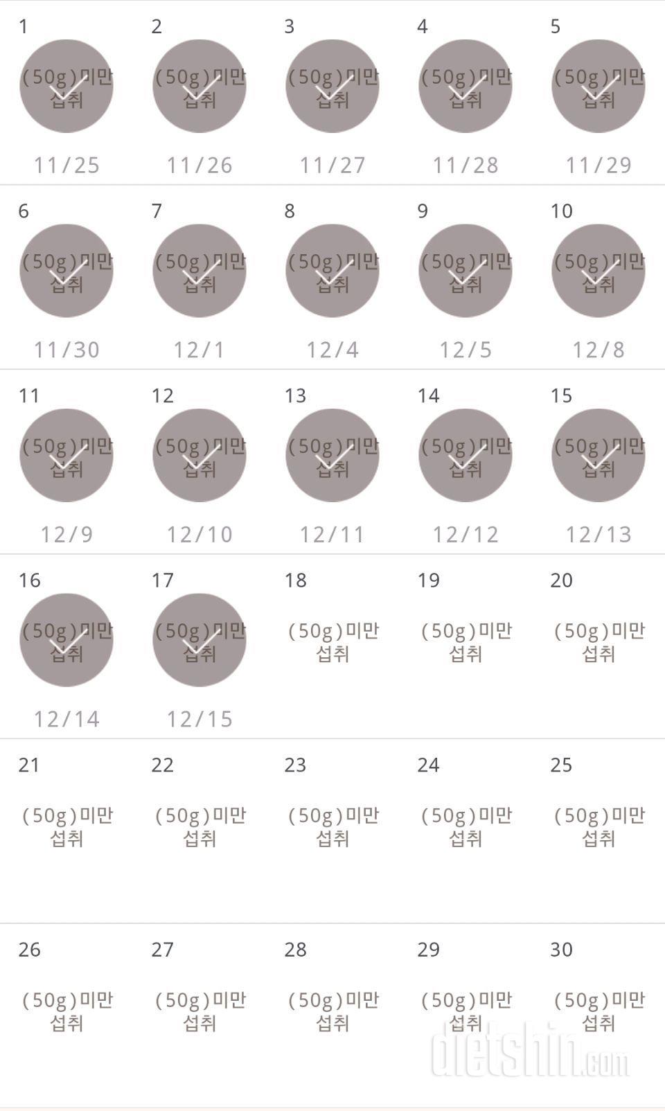 30일 당줄이기 17일차 성공!