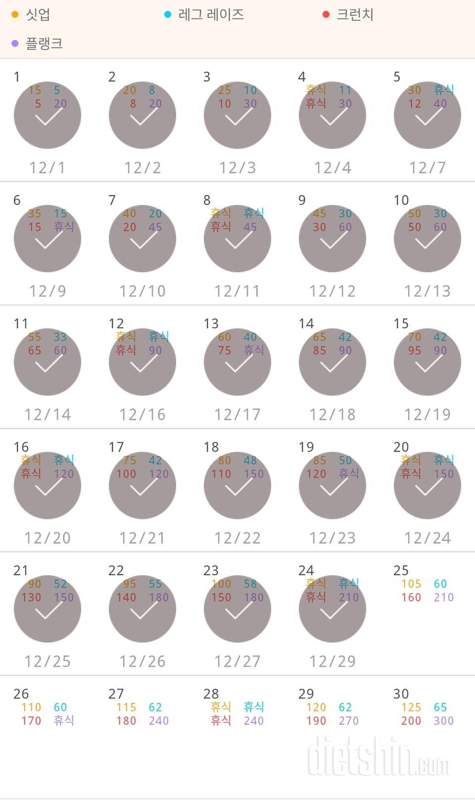 30일 복근 만들기 54일차 성공!