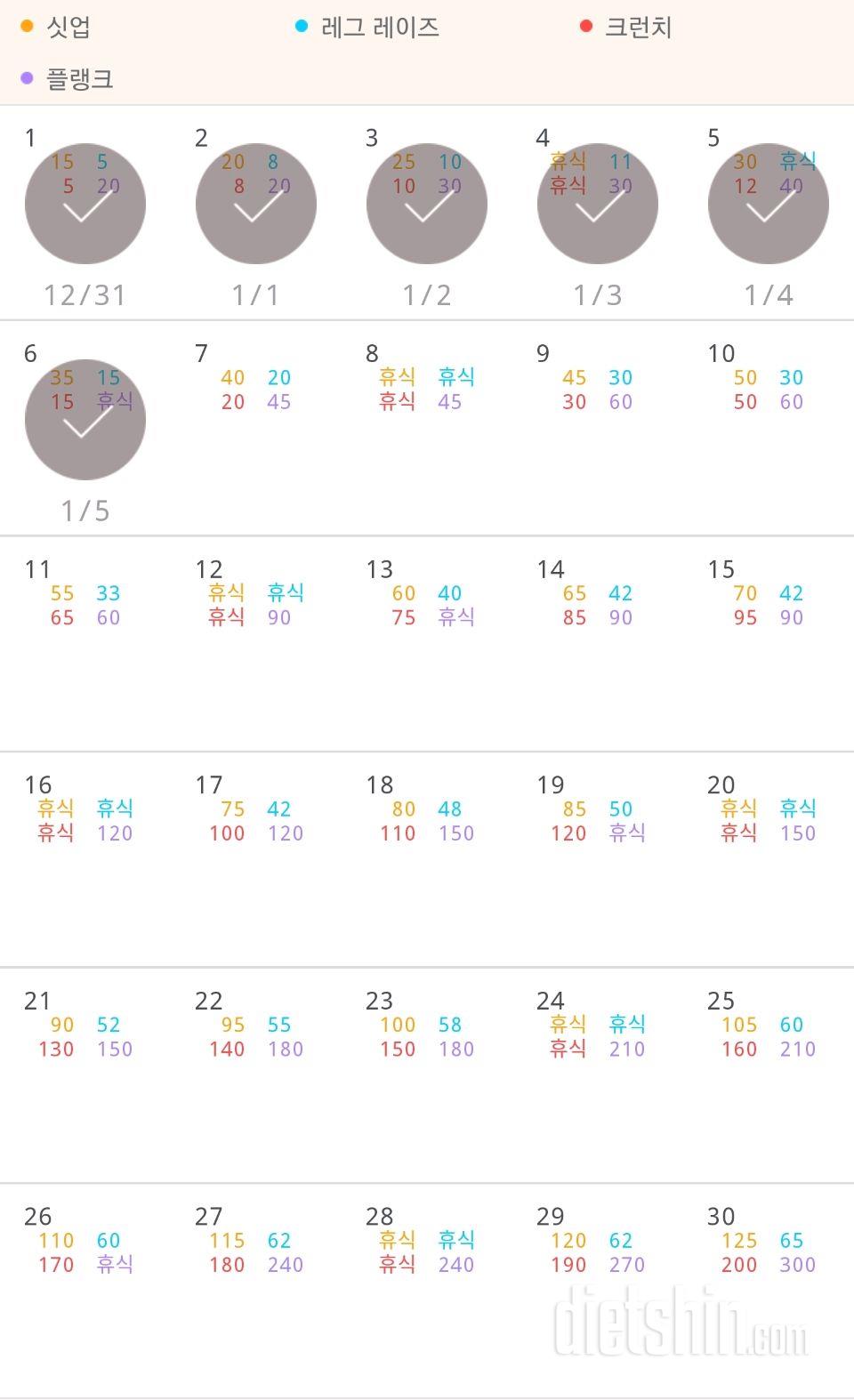 30일 복근 만들기 36일차 성공!