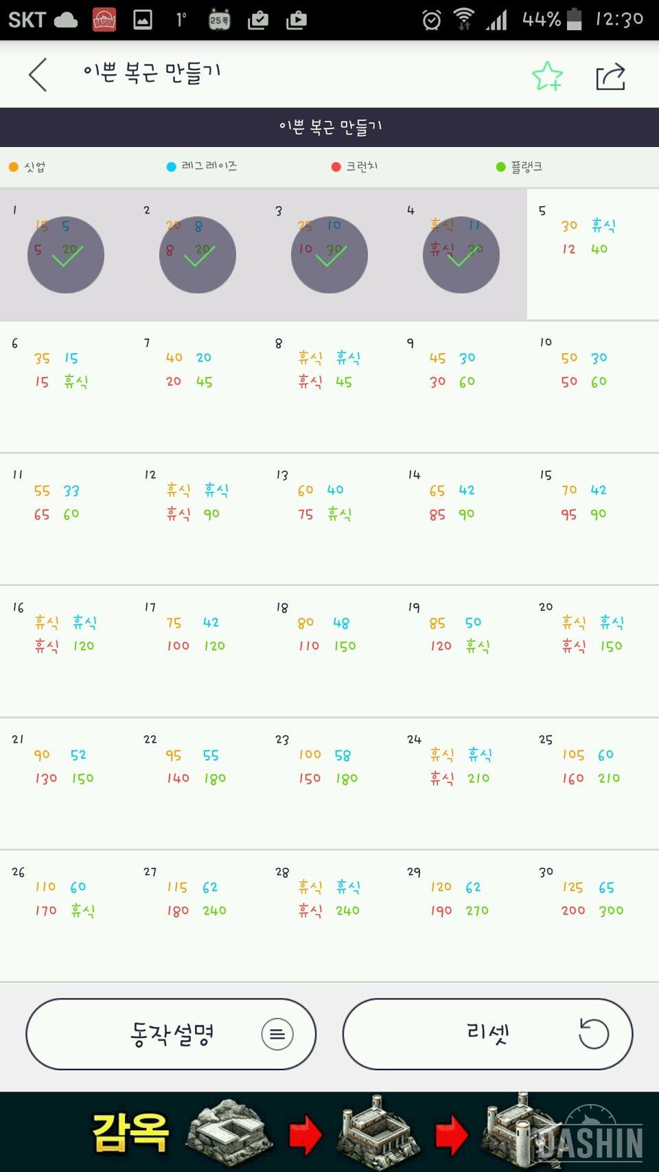 도전 복근 만들기 4일차(2/25)