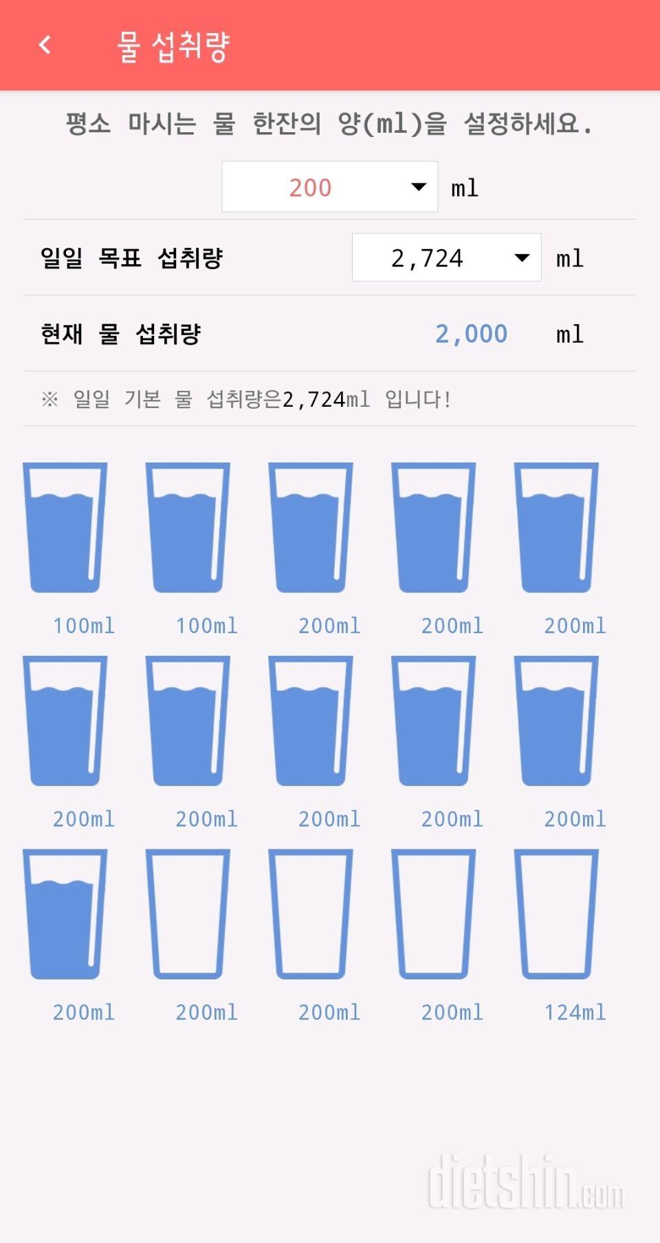 30일 하루 2L 물마시기 14일차 성공!