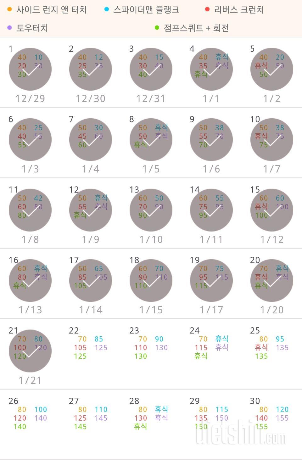 30일 전신운동  21일차 성공!