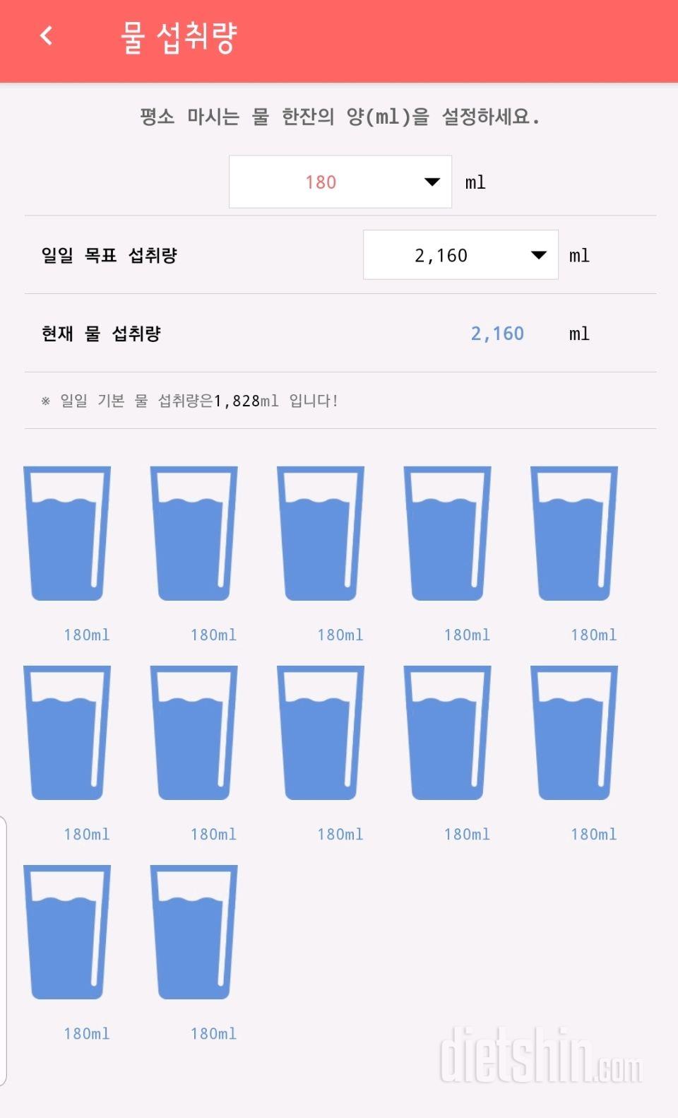 30일 하루 2L 물마시기 2일차 성공!