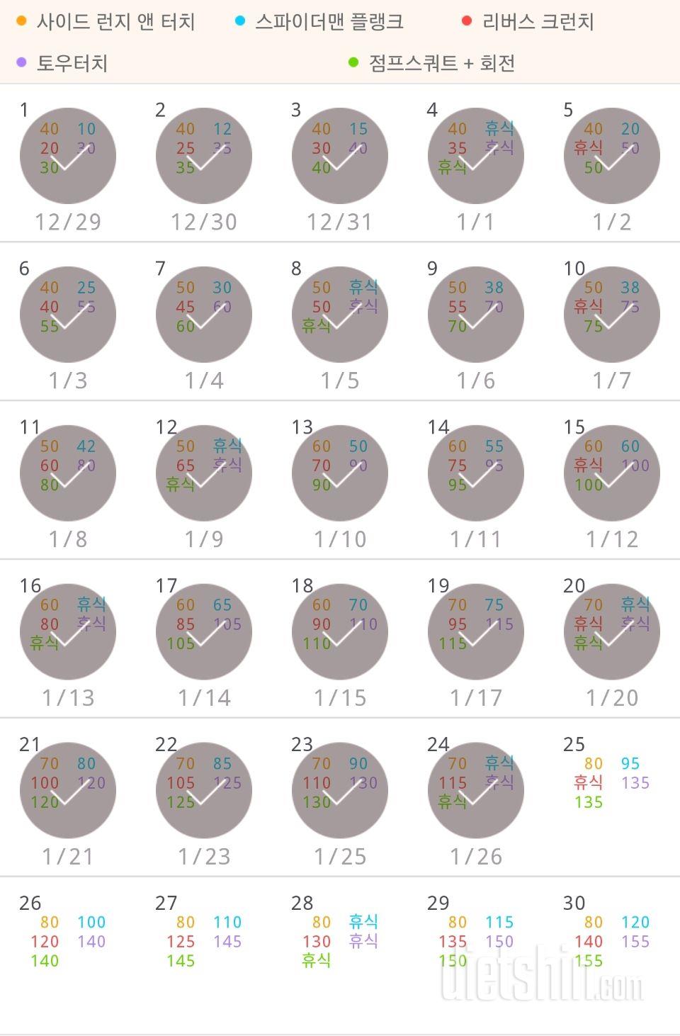 30일 전신운동  24일차 성공!