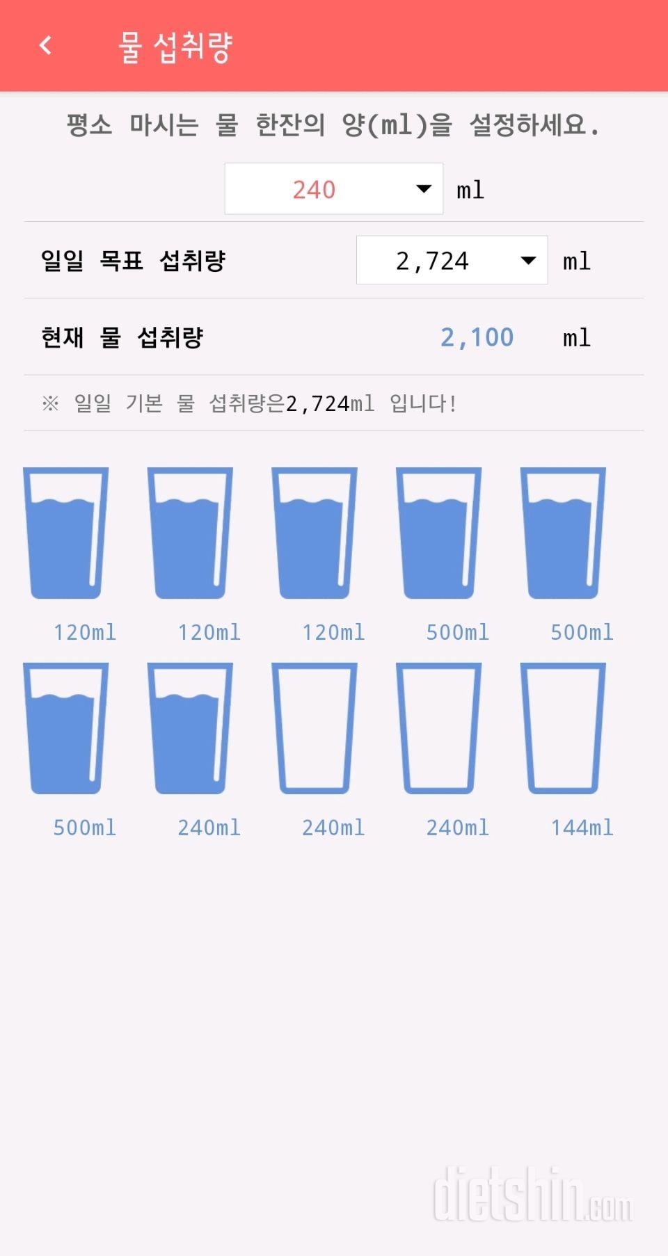 30일 하루 2L 물마시기 19일차 성공!