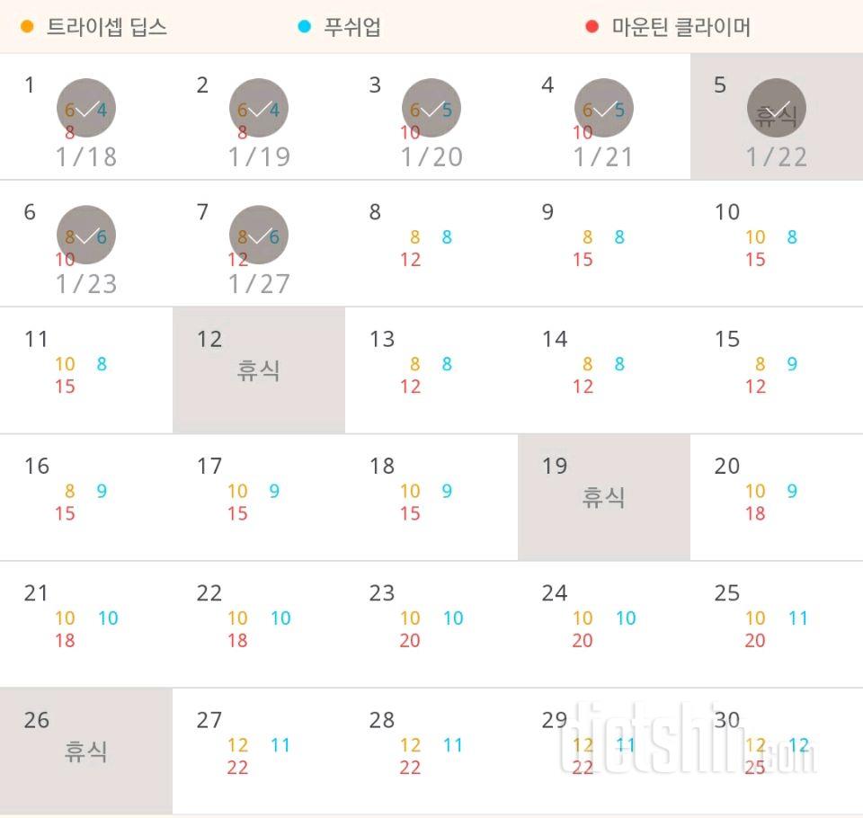 30일 슬림한 팔 7일차 성공!