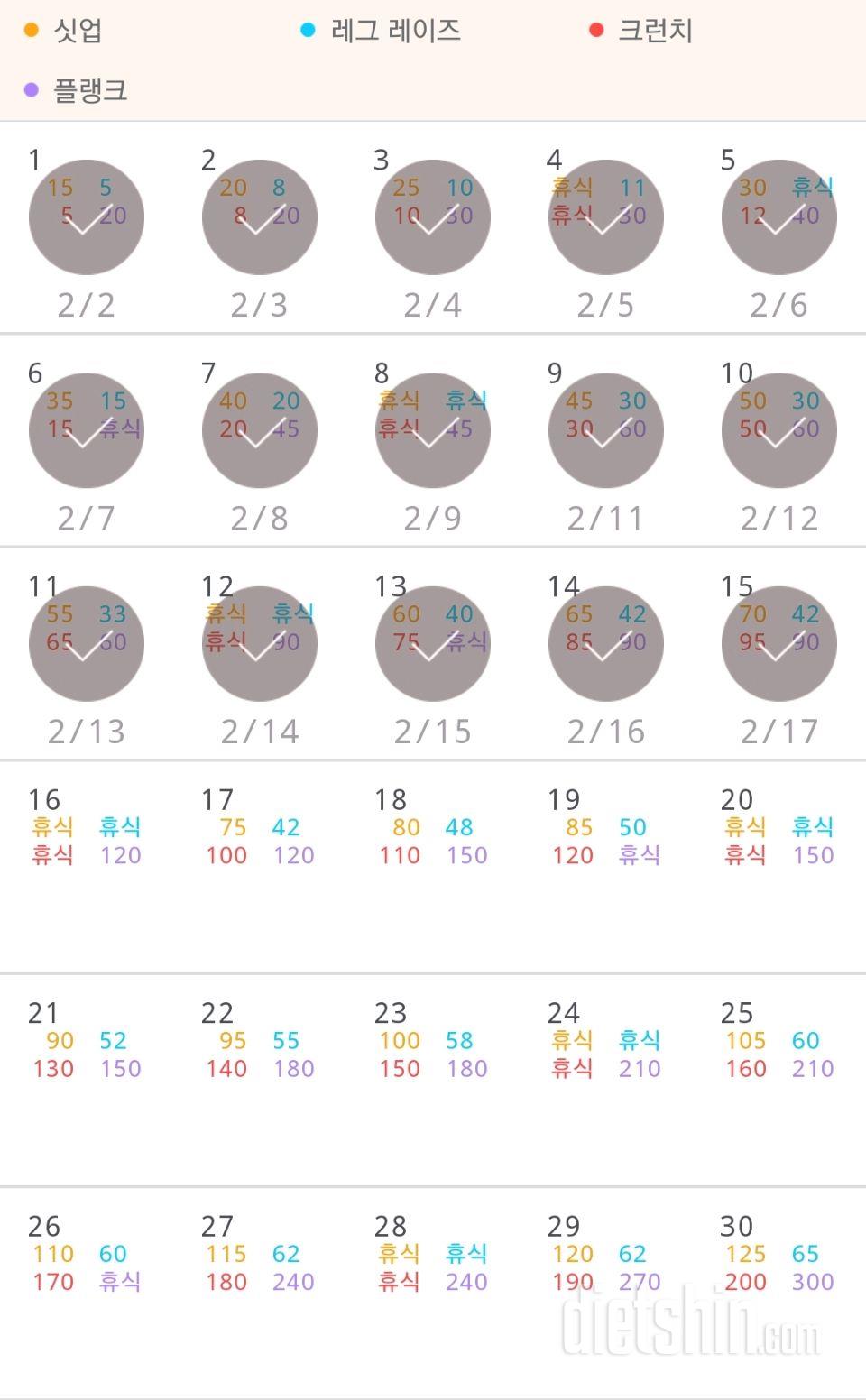 30일 복근 만들기 75일차 성공!