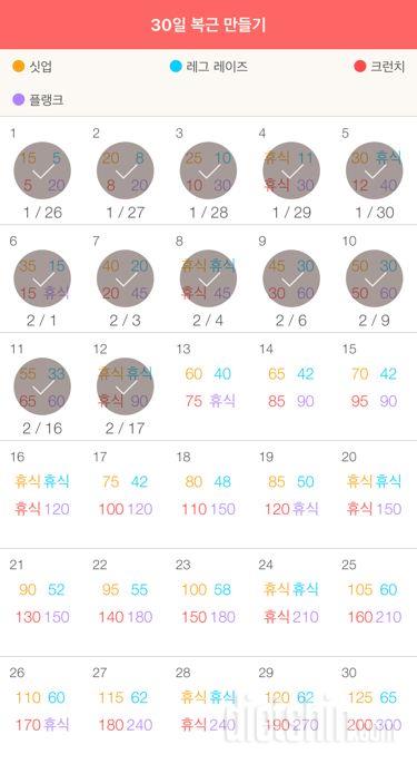 30일 복근 만들기 12일차 성공!