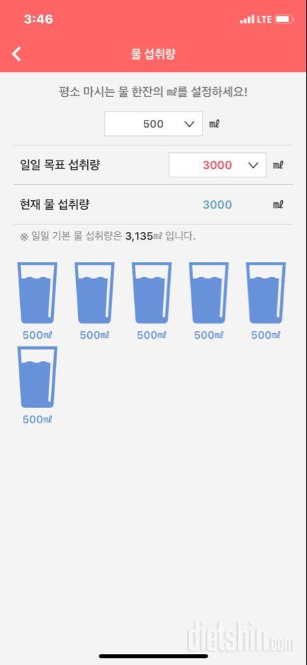 30일 하루 2L 물마시기 3일차 성공!