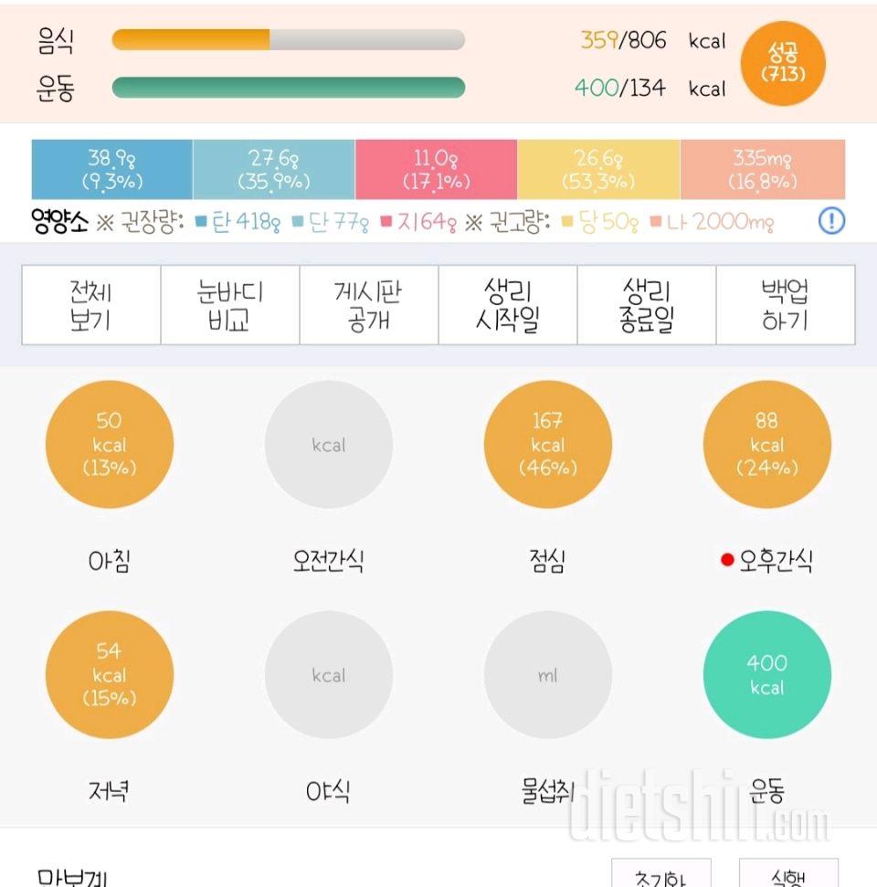 30일 1,000kcal 식단 4일차 성공!