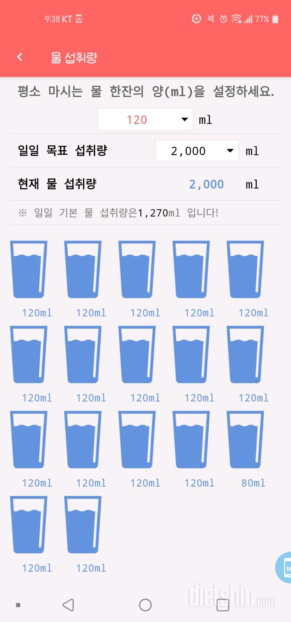 30일 하루 2L 물마시기 14일차 성공!