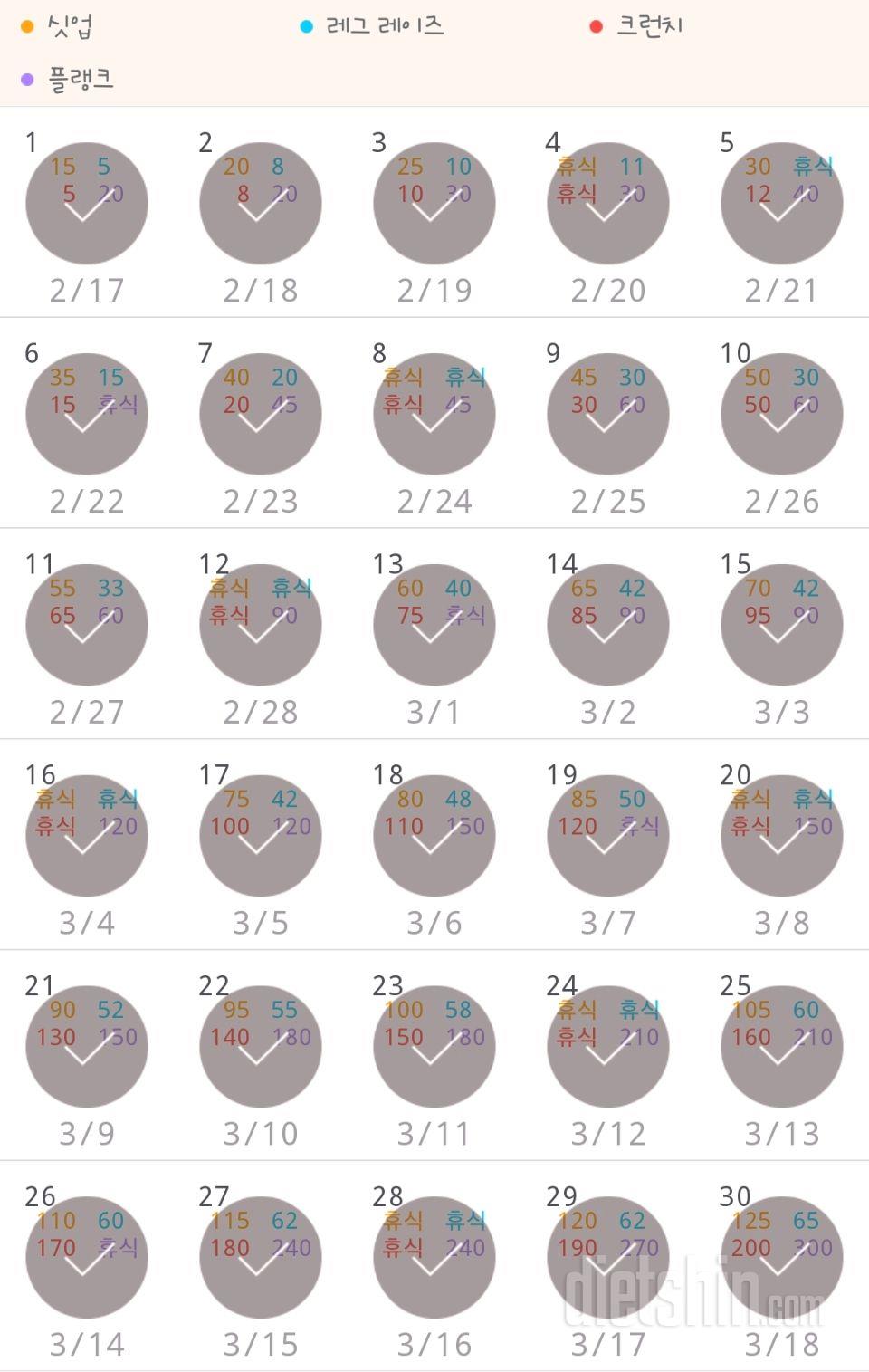 30일 복근 만들기 30일차 성공!