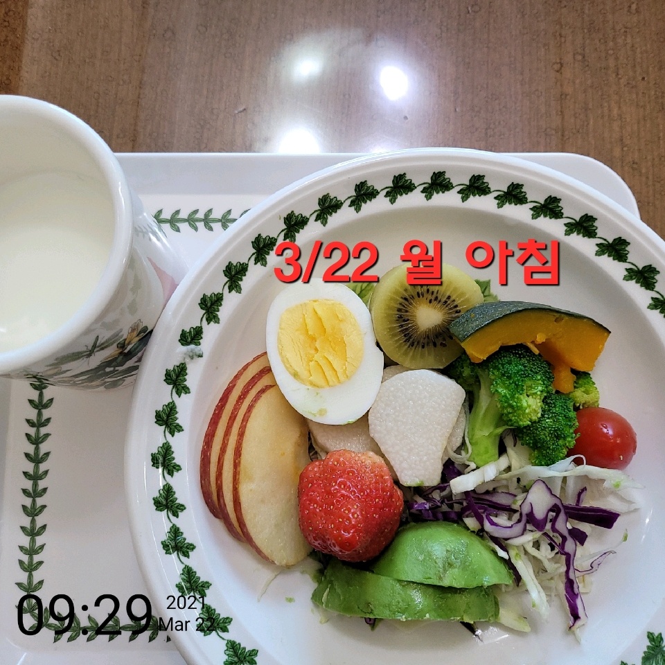 03월 22일( 아침식사 311kcal)