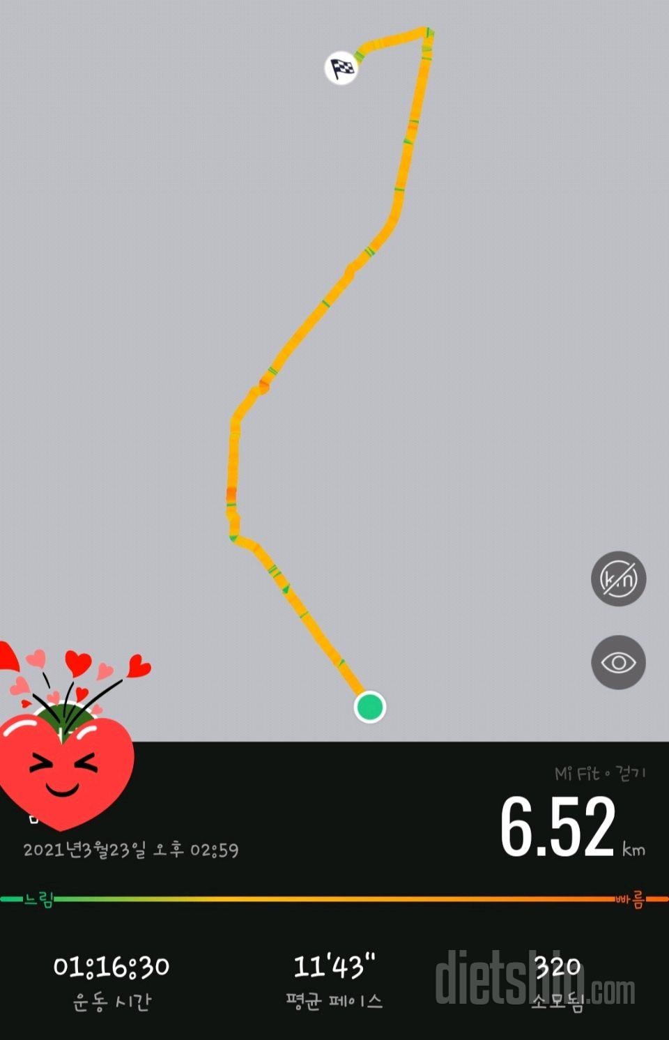 03월 23일( 운동 444kcal)