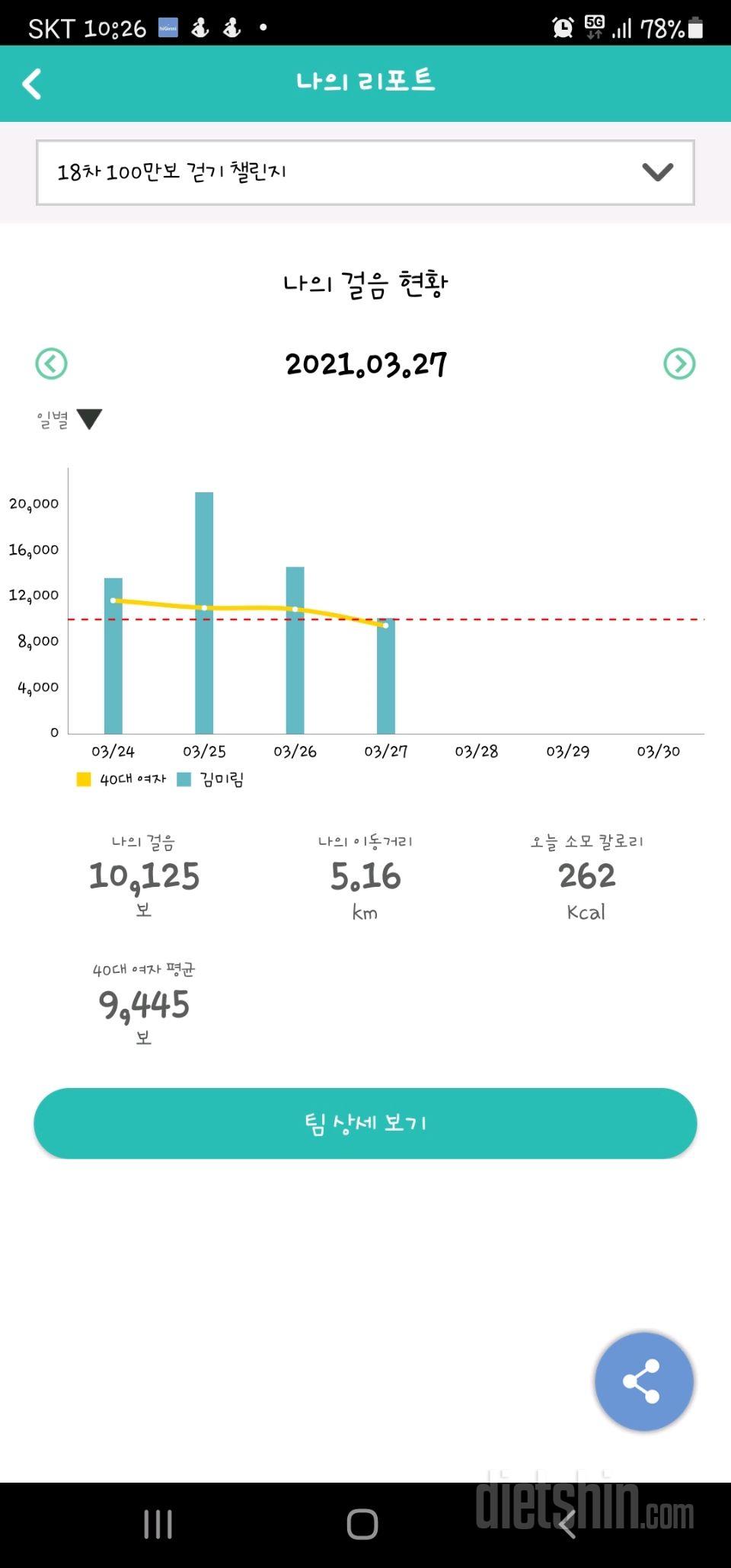 30일 만보 걷기 1031일차 성공!