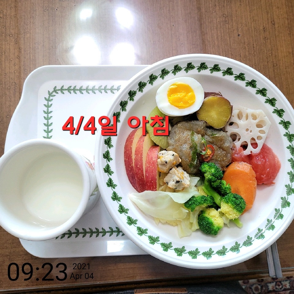 04월 04일( 아침식사 37kcal)