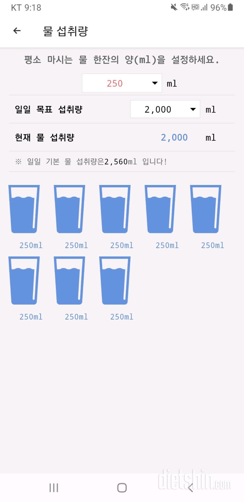 30일 하루 2L 물마시기 3일차 성공!