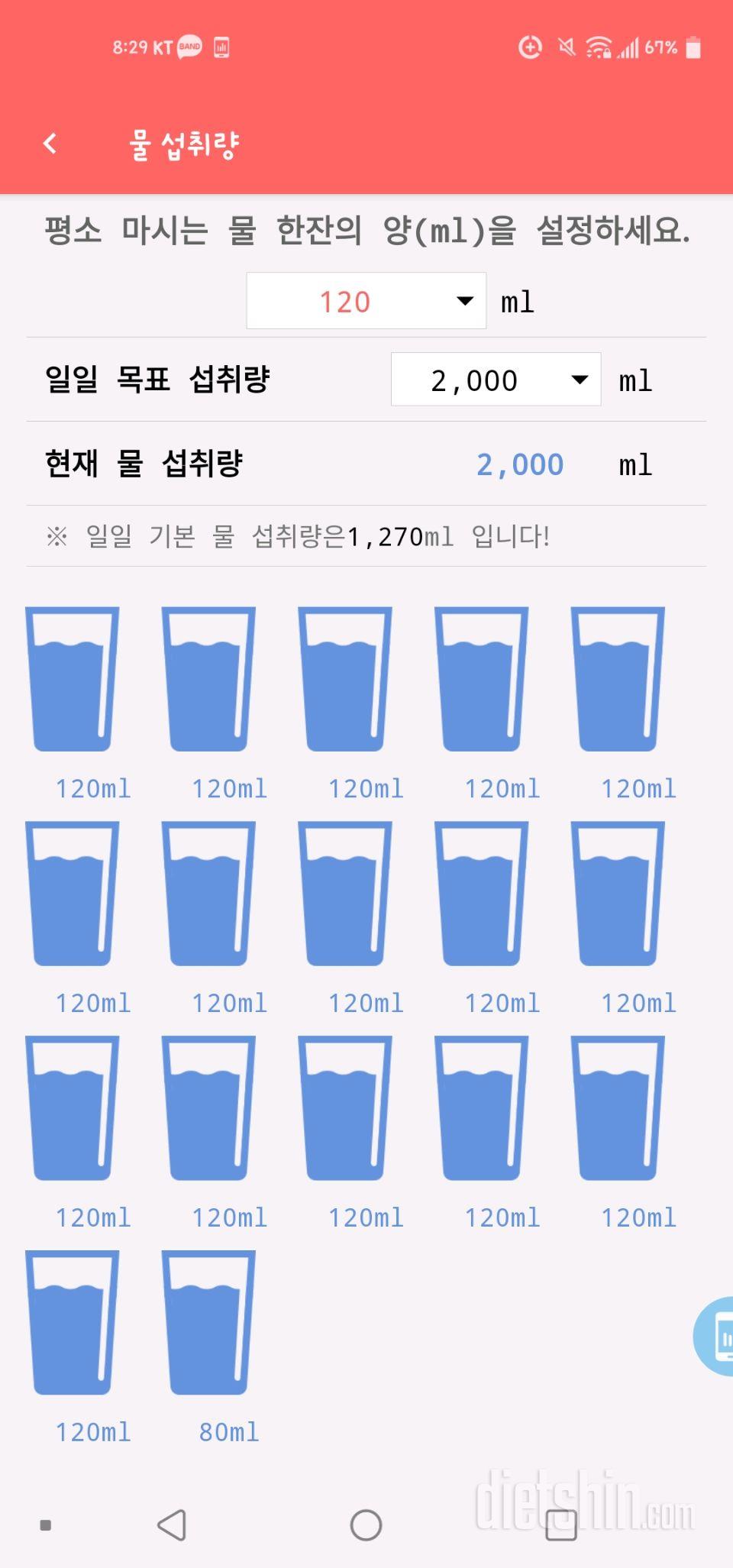 30일 하루 2L 물마시기 31일차 성공!