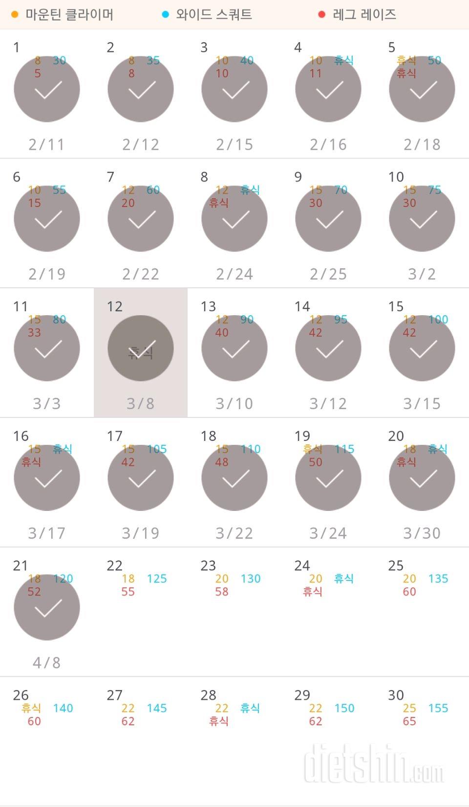 30일 체지방 줄이기 21일차 성공!