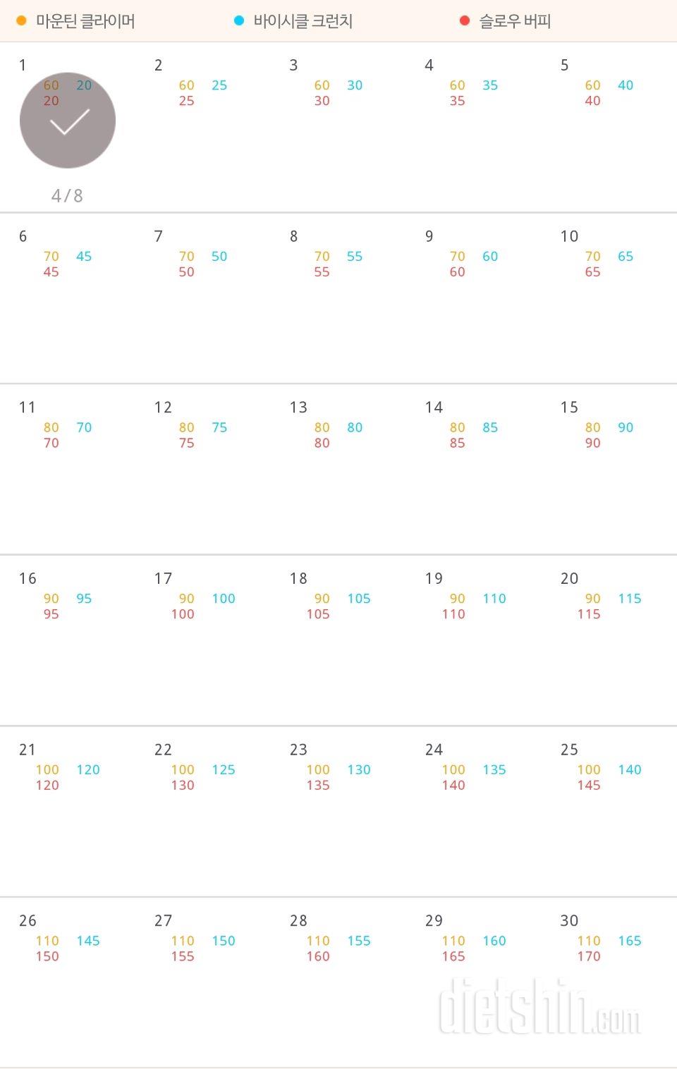 30일 유산소 운동 1일차 성공!