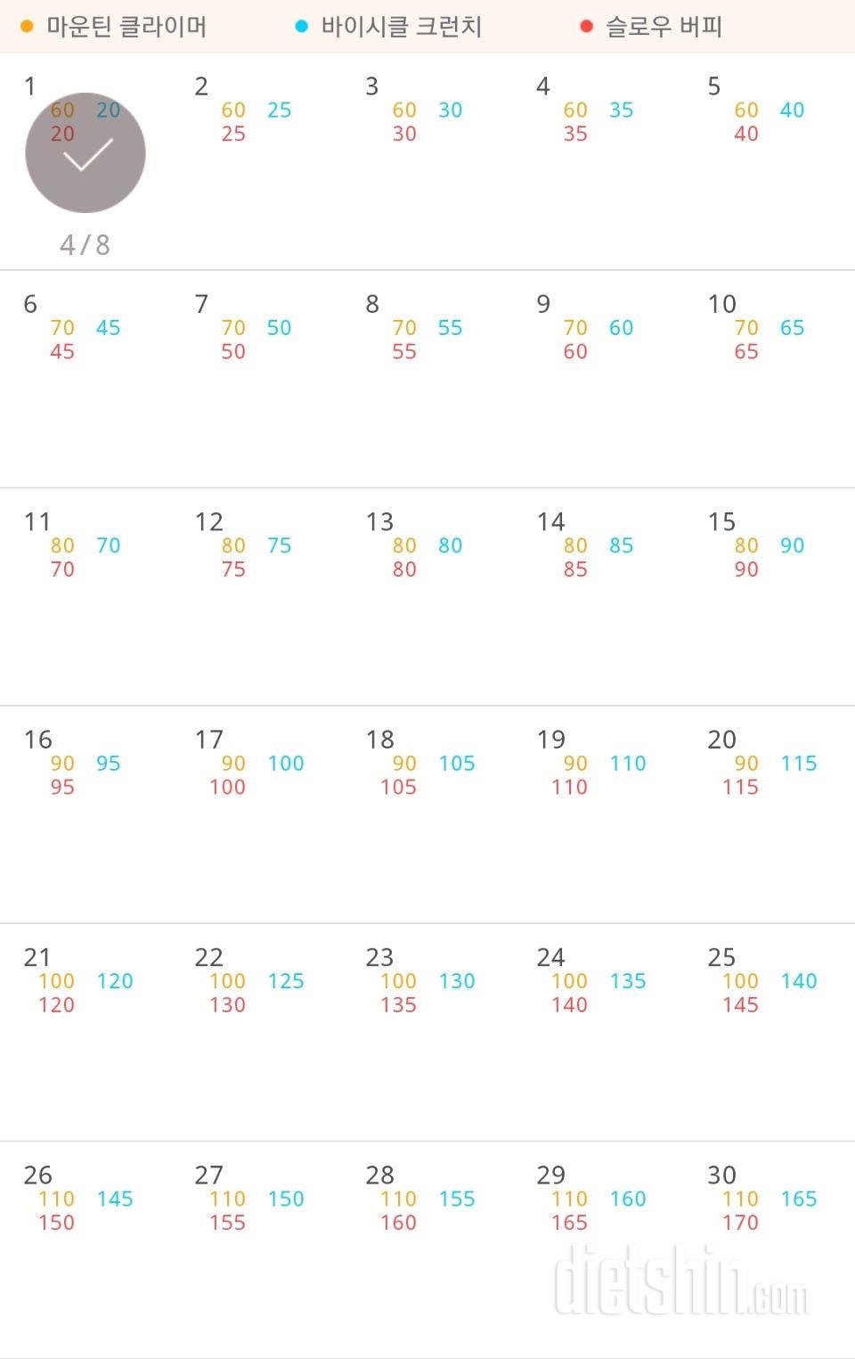 30일 유산소 운동 1일차 성공!