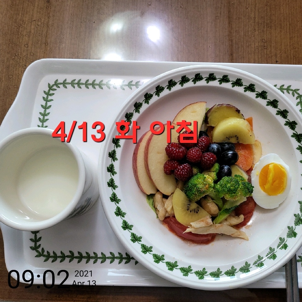 04월 13일( 아침식사 67kcal)