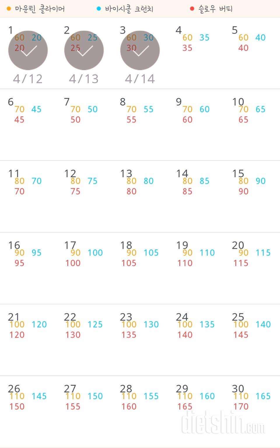 30일 유산소 운동 3일차 성공!