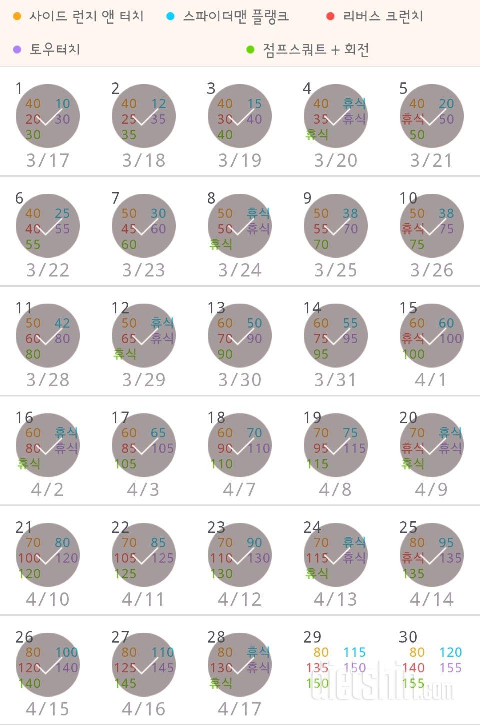 30일 전신운동  148일차 성공!