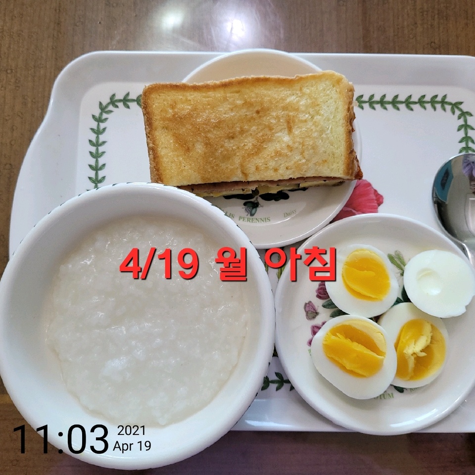 04월 19일( 아침식사 350kcal)