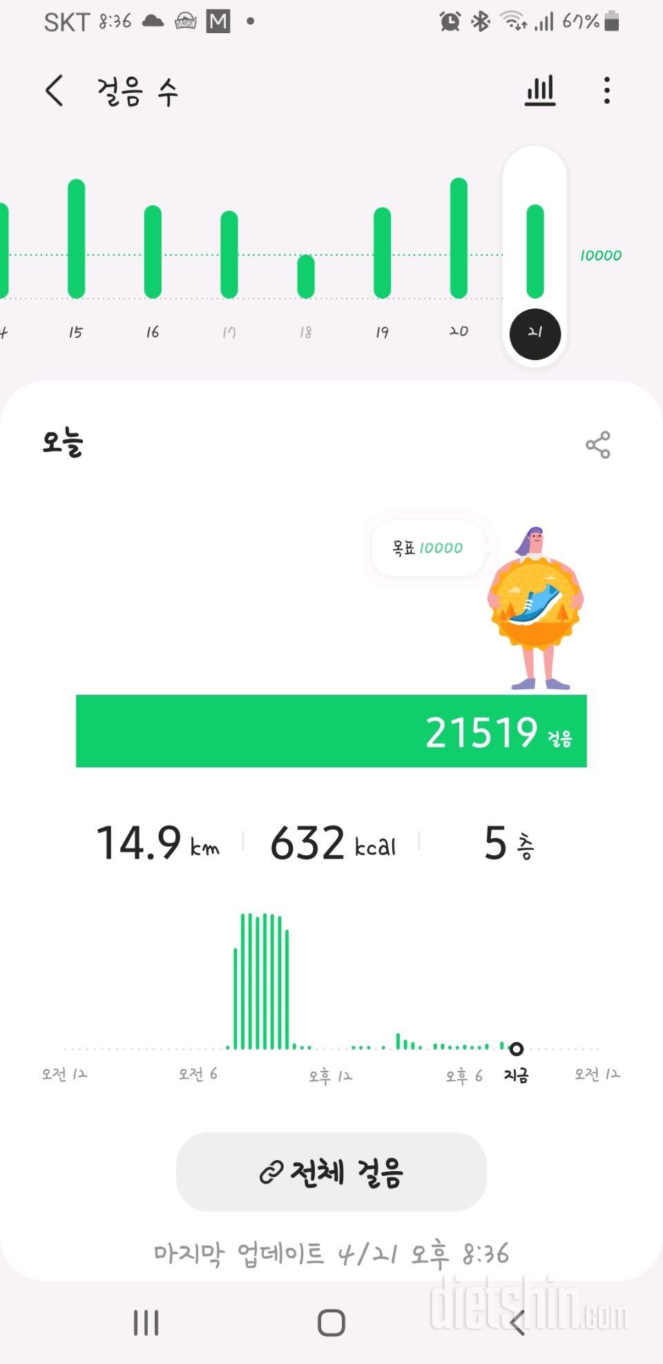 30일 만보 걷기 53일차 성공!