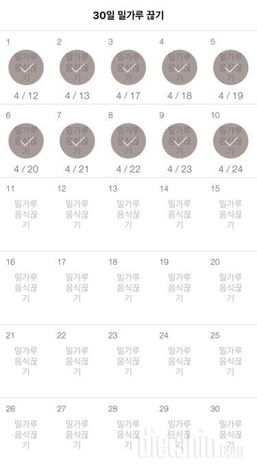 30일 밀가루 끊기 10일차 성공!