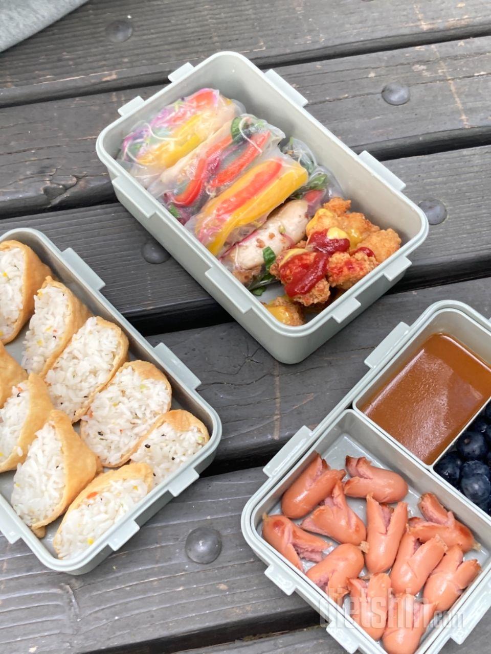 월남쌈 옆에 현미카츠 곁들였어요! 맛