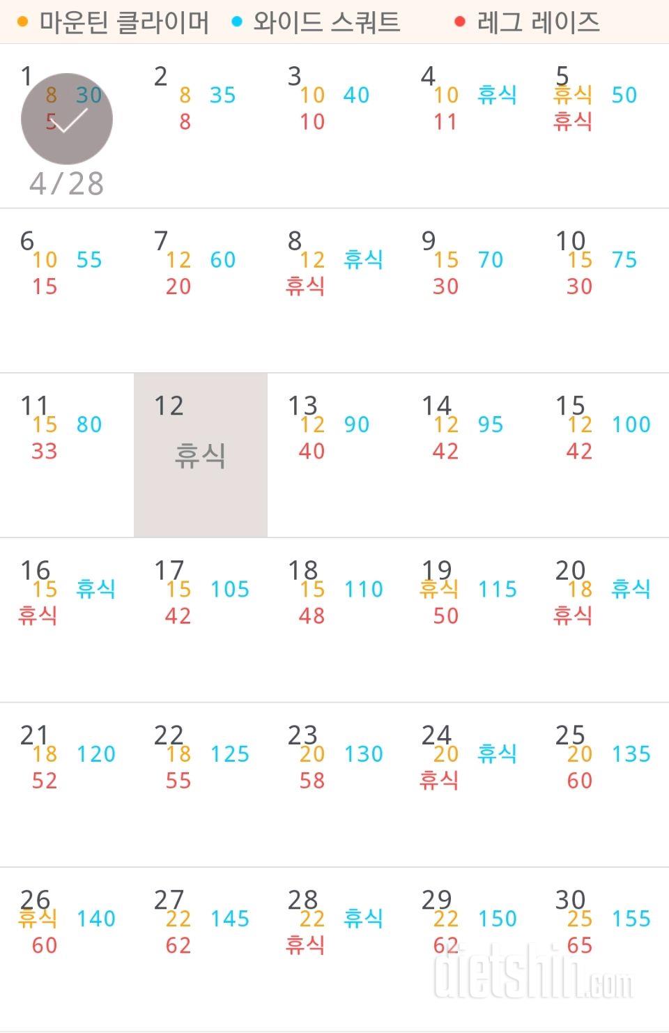 30일 체지방 줄이기 31일차 성공!