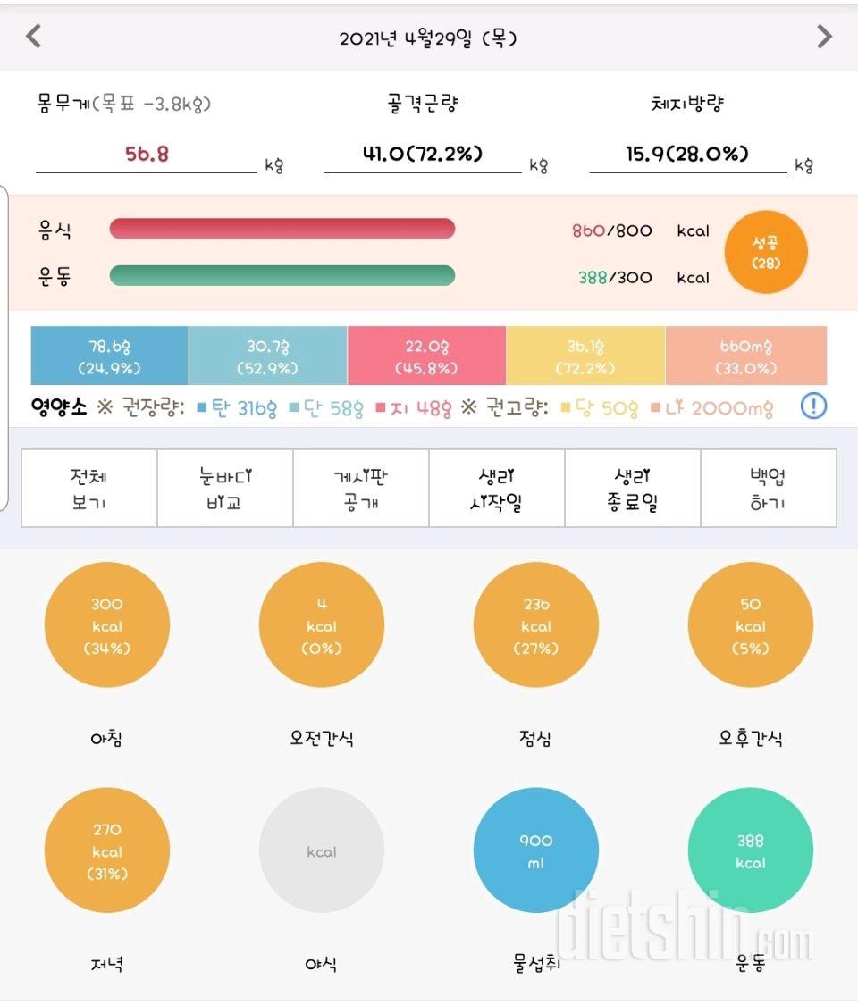 30일 1,000kcal 식단 7일차 성공!