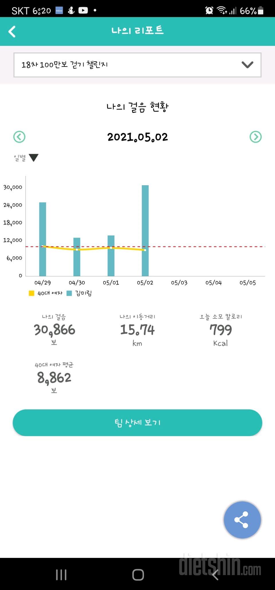 30일 만보 걷기 1065일차 성공!