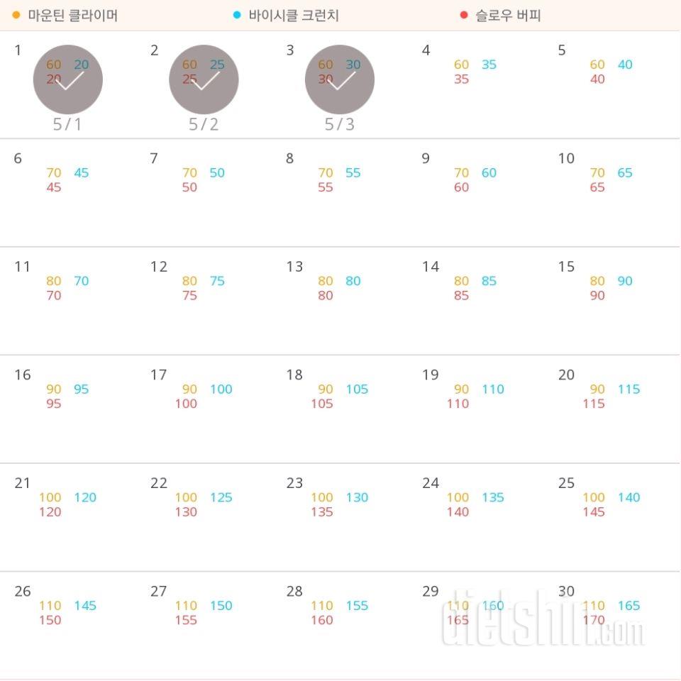 30일 유산소 운동 3일차 성공!