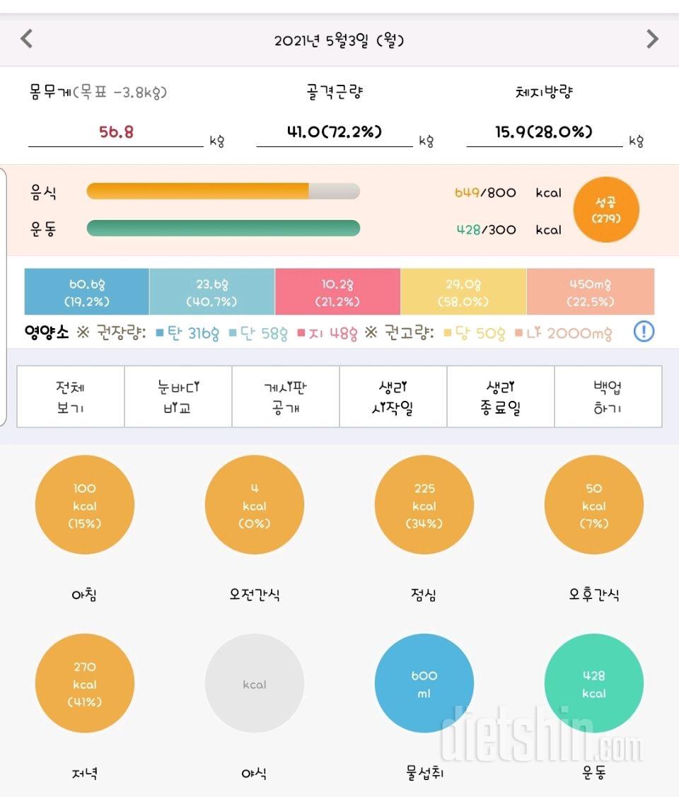 30일 1,000kcal 식단 10일차 성공!