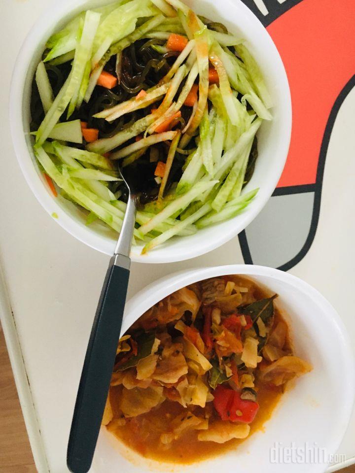 토마토 야채 볶음밥+해초국수