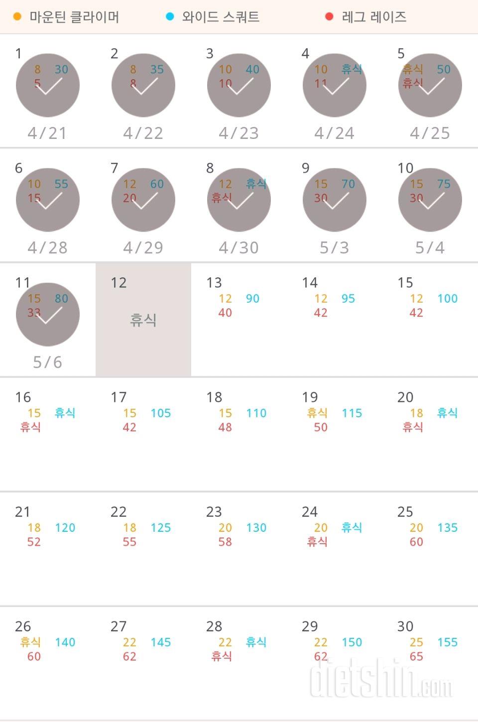 30일 체지방 줄이기 11일차 성공!