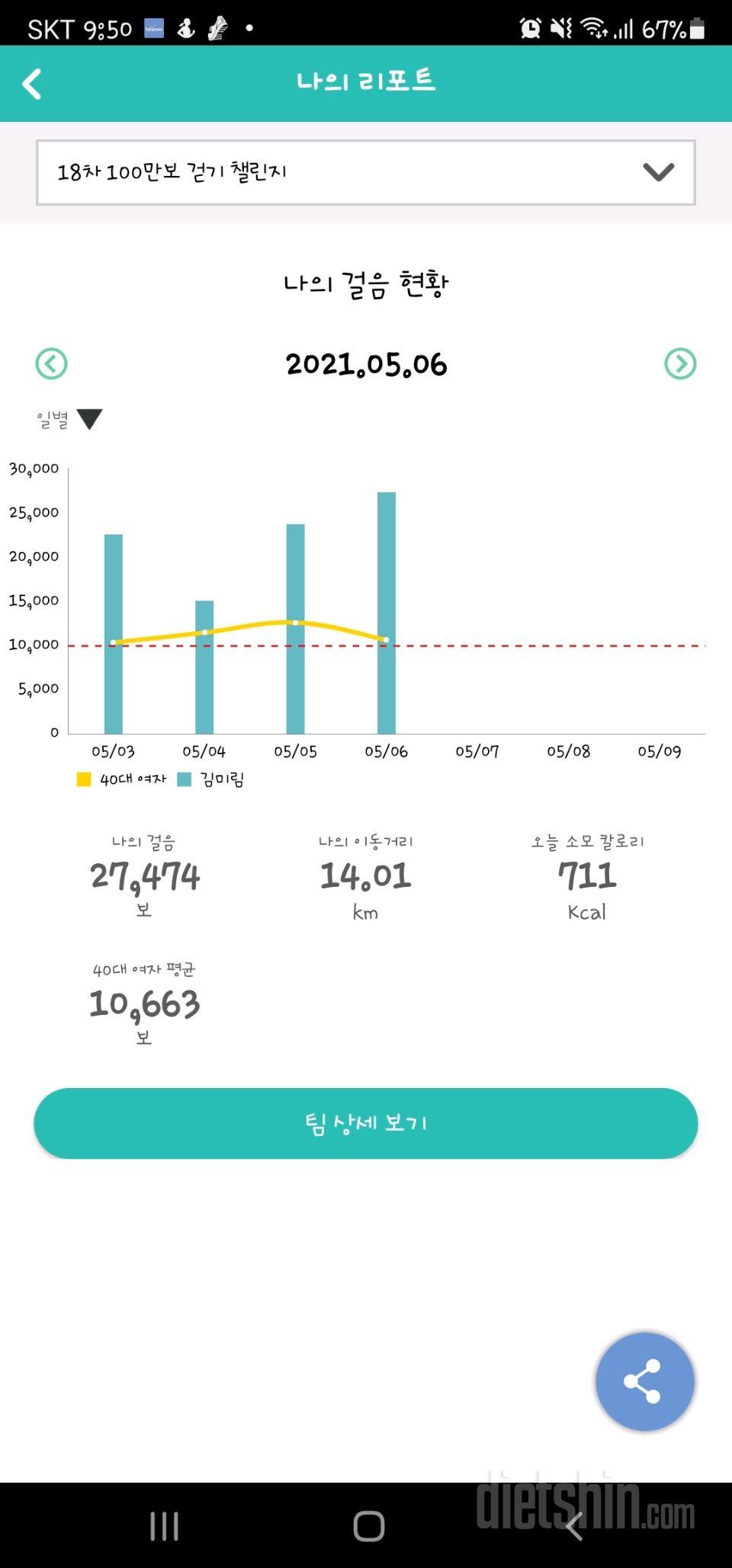 30일 만보 걷기 1069일차 성공!