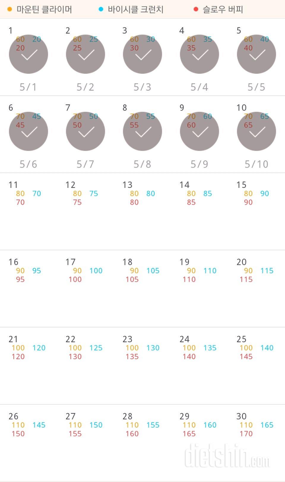 30일 유산소 운동 10일차 성공!