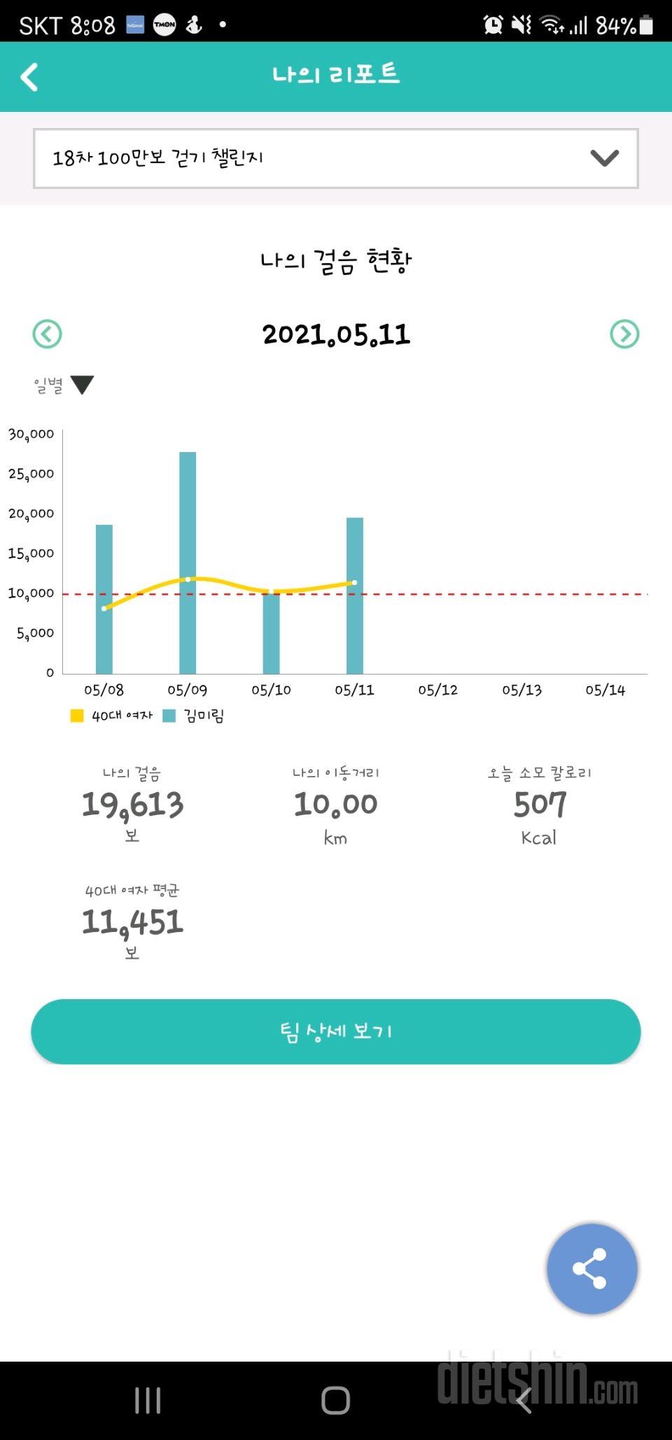 30일 만보 걷기 1074일차 성공!