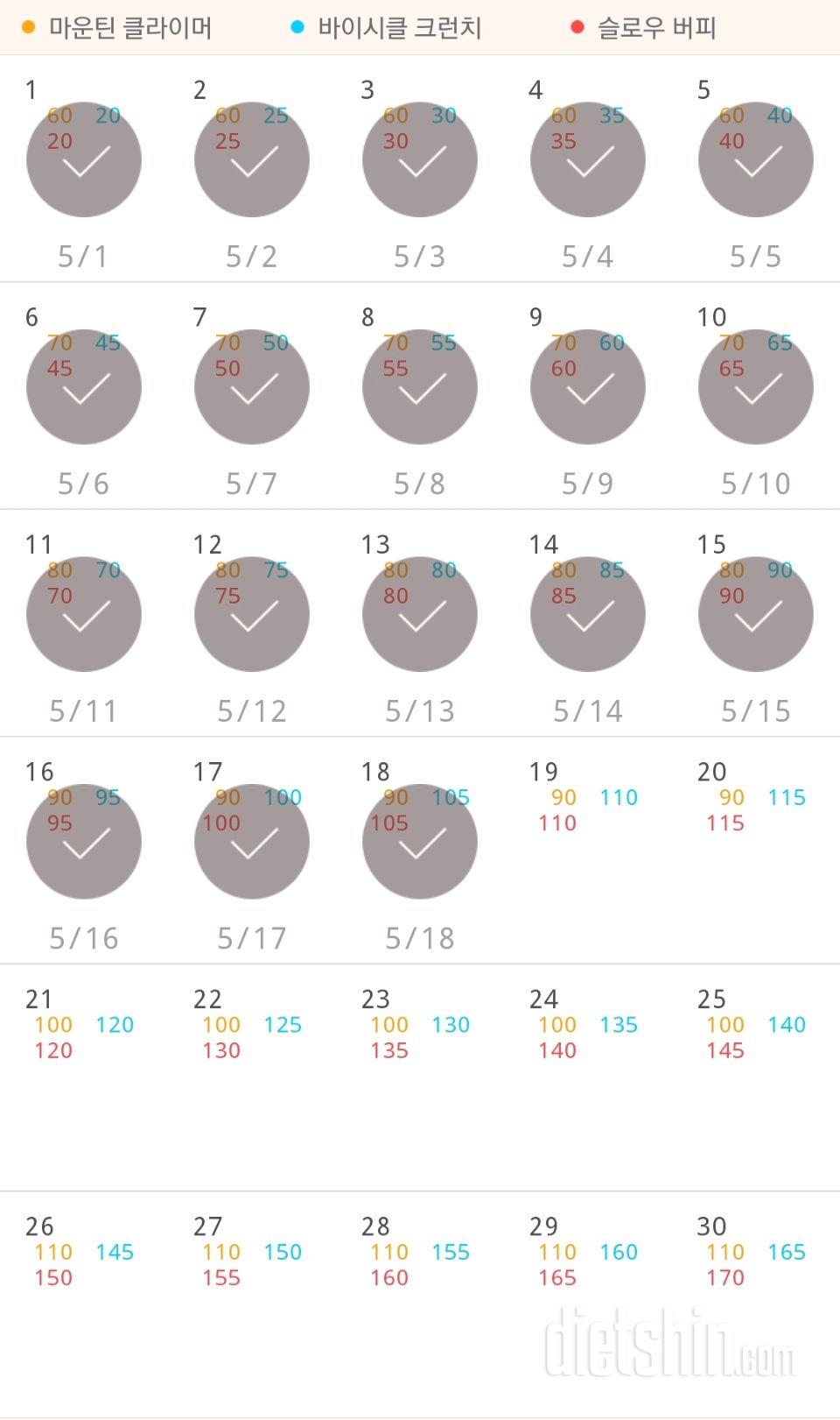 30일 유산소 운동 18일차 성공!