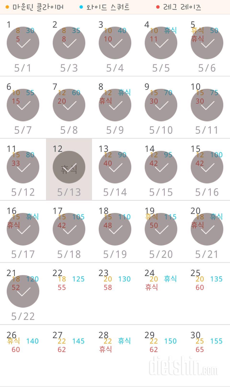 30일 체지방 줄이기 21일차 성공!