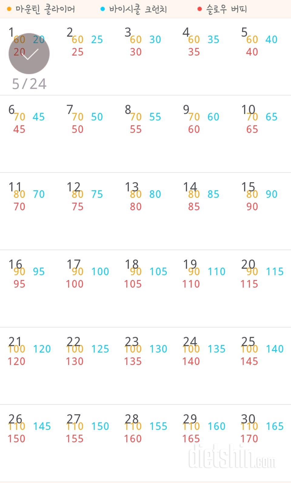 30일 유산소 운동 1일차 성공!