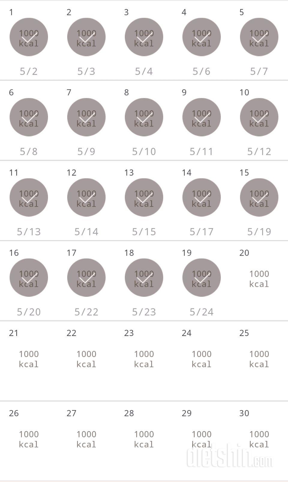 30일 1,000kcal 식단 49일차 성공!